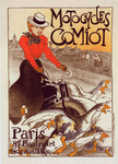 Affiche pour les "Motocycles Comiot".