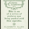 Elizabeth Allen.