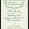 Joan Marsh.