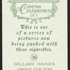 William Haines.