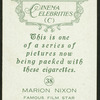 Marion Nixon.