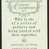 Madge Evans.