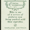 Marlene Dietrich.