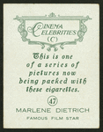 Marlene Dietrich.