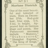 Marlene Dietrich.