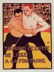 Affiche belge pour un "Tournoi de Lutte".