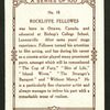 Rockliffe Fellowes.