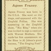 Agnes Franey.