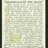 MacDonald of the Isles & of Sleat.