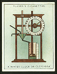 A water-clock or clepsydra.