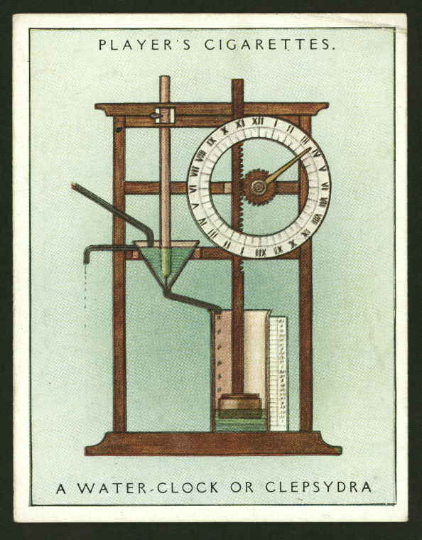 A water-clock or clepsydra. - NYPL Digital Collections