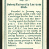 Oxford University Lacross Club.