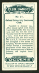 Oxford University Lacross Club.