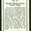 Royal Cinque Ports Yacht Club.
