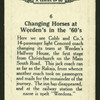 Changing horses at Weeden's.