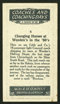 Changing horses at Weeden's.