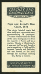 Pope & Yeend's blue coach, 1874.