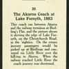 The Akaroa coach at Lake Forsyth.