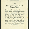Five-passenger coach.