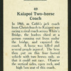 Kaiapoi two-horse coach.