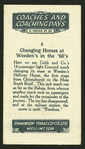 Changing horses at Weeden's.