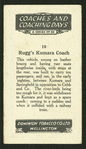 Rugg's Kumara coach.