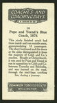 Pope and Yeend's blue coach, 1874.