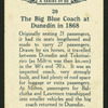 The big blue coach at Dunedin.