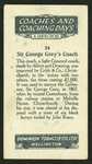 Sir George Grey's coach.
