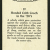 Hooded Cobb coach.