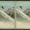 Skiing down a steep slope.