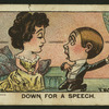 Down for a speech.