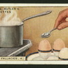 A properly boiled egg will not go hard, if you crack the shell immediately it is taken out.