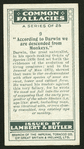 According to Darwin we are descended from monkeys.