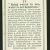 Being wetted by sea water is not dangerous.