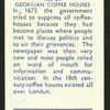 Georgian coffee houses.