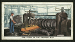 Raw steel in the cogging mill.