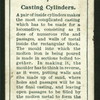 Casting cylinders.