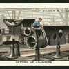 Setting up cylinders.