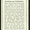 Setting up cylinders.