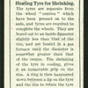 Heating tyre [tire] for shrinking.