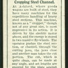 Cropping steel channel.