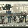 Erecting steel wagon underframe.