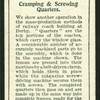 Cramping & screwing quarters.