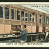 Coats of paint: teak-graining.