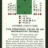 The strategic value of an informative double.