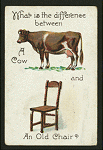 What is the difference between a cow and an old chair?