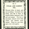 Steak & kidney pie.