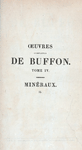 Half Title page, v. 4 Œuvres complètes de Buffon. Tome IV. Minéraux. (2)