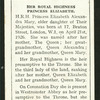 Her Royal Highness Princess Elizabeth.